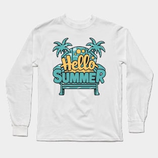 Hello summer and happy day Long Sleeve T-Shirt